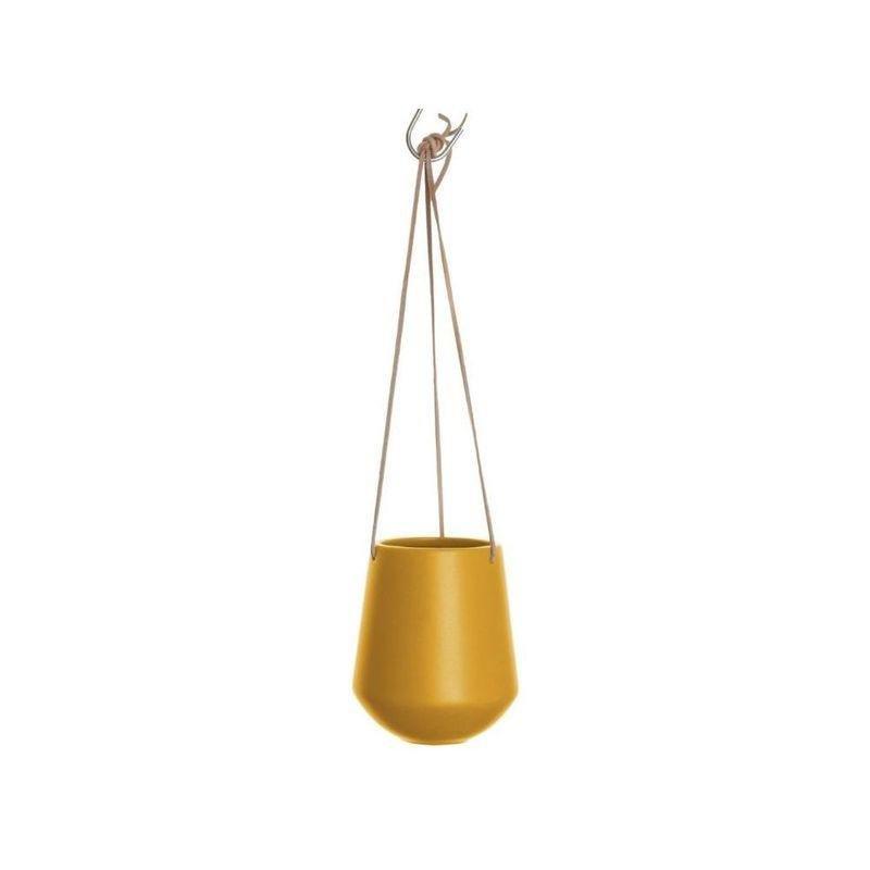 Present Time Hanging Pot Skittle Medium Matt Ochre Yellow, , large image number 0