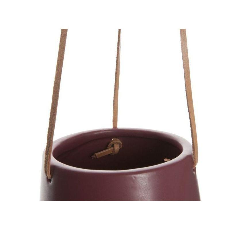 Present Time Hanging Pot Skittle Ceramic Matt Burgundy Red, , large image number 3