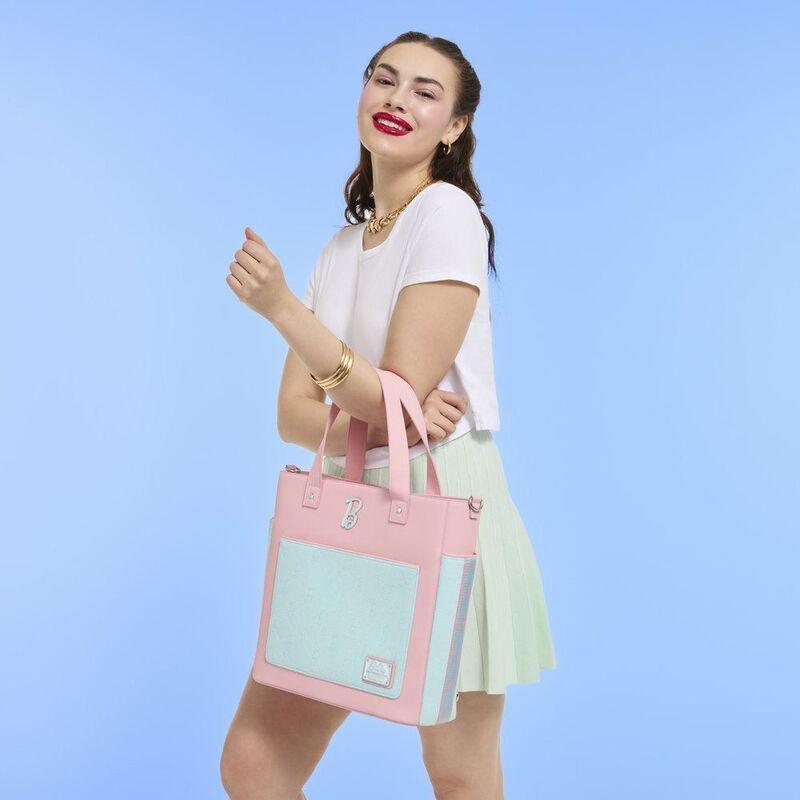 Loungefly Tote Bag Mattel Classic Barbie Convertible Tote Bag, , medium