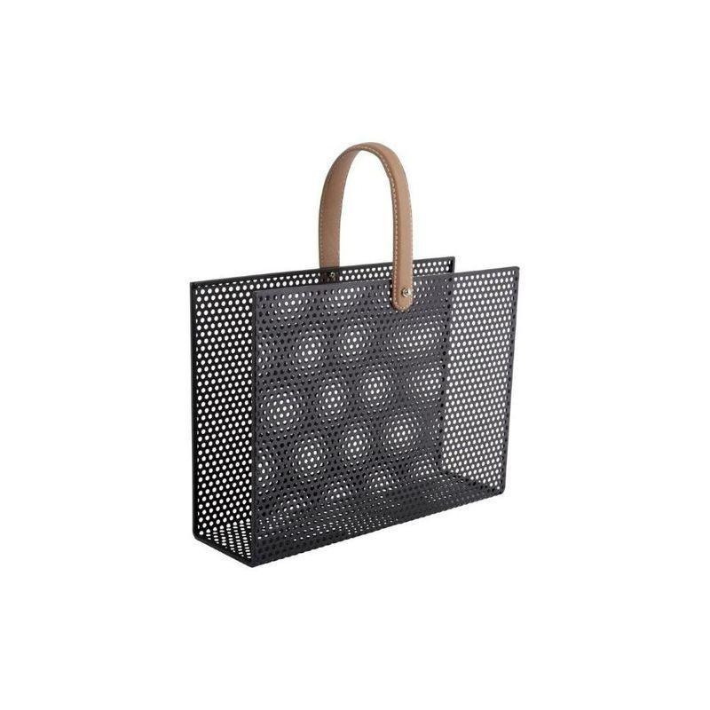 Present Time Magazine Rack Perky Mesh Iron Black, , large image number 2