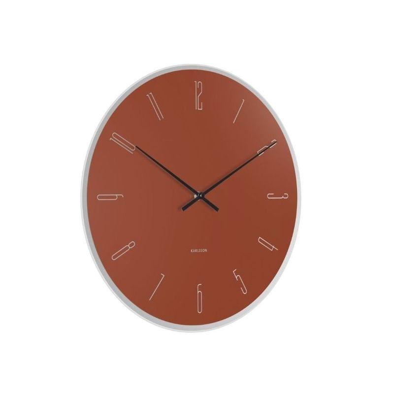 Karlsson Wall Clock Mirror Numbers Glass Clay Brown, , large image number 2