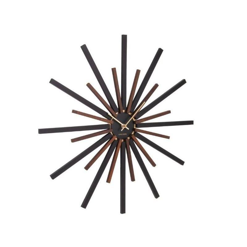 Karlsson Wall Clock Diva Black W. Walnut Painted, , large image number 2
