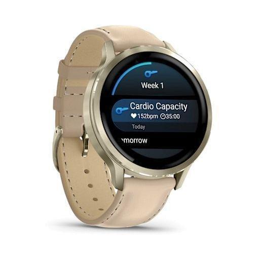 Garmin Venu 4 41mm Smartwatch - Lunar Gold With Bone Silicone Band & Light Sand Leather Band, , large image number 0