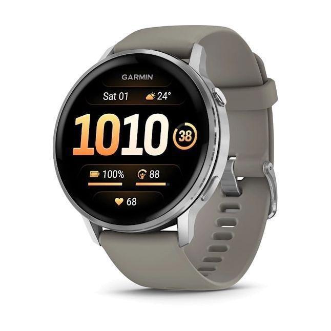 Garmin Venu 4 45mm Smartwatch - Silver Bezel With Silver Gray Silicone Band, , large image number 0