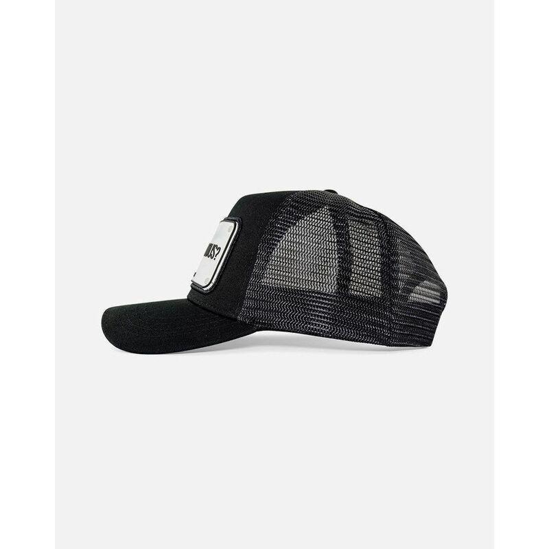 John Hatter Rubber Patch Why So Serious? Black On Black Trucker Cap, , medium