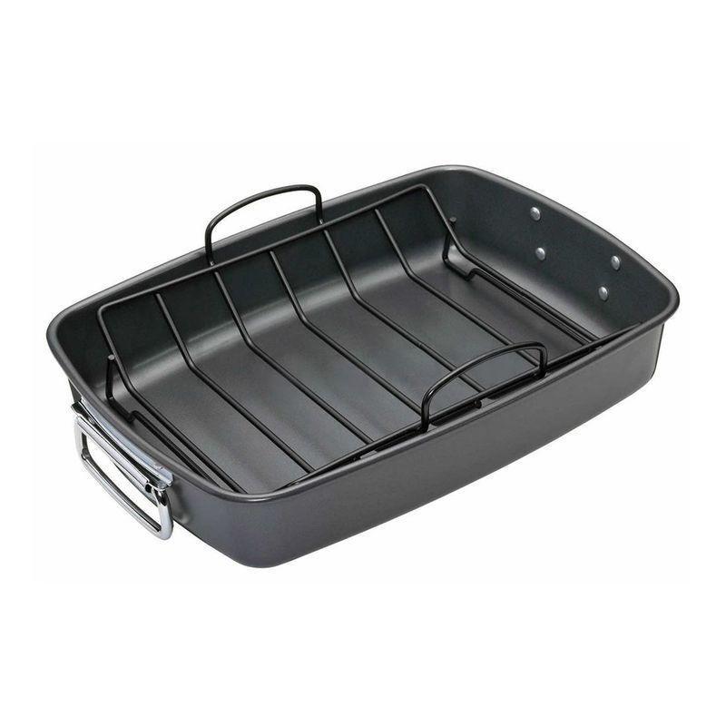 Kitchencraft Masterclass Non-Stick Roasting Pan with Rack, , large image number 0