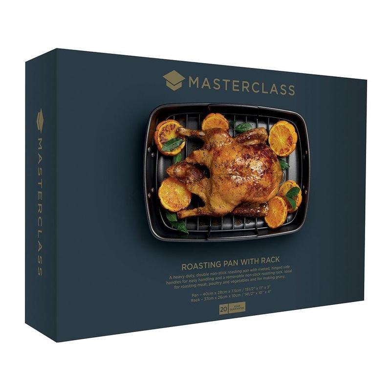 Kitchencraft Masterclass Non-Stick Roasting Pan with Rack, , large image number 1