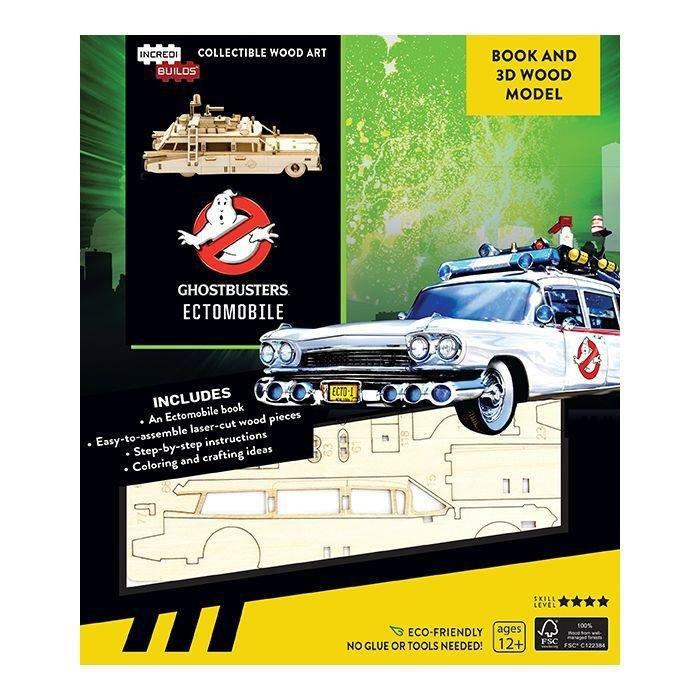 Incredibuilds Ghostbusters Ectomobile Book And 3D Wood Model, , large image number 0