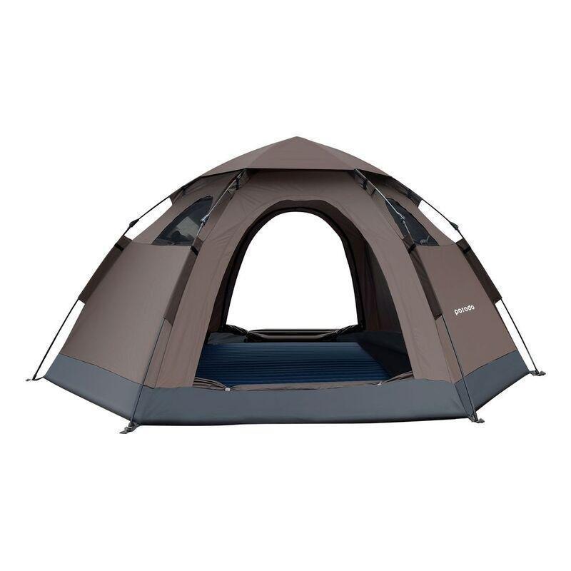 Porodo Lifestyle 4 Person Easy Pop Up Automatic Camping Tent 2000MM - Light Brown, , medium