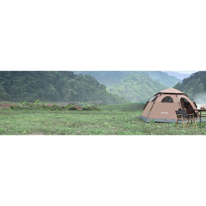 Porodo Lifestyle 4 Person Easy Pop Up Automatic Camping Tent 2000MM - Light Brown, , large image number 2