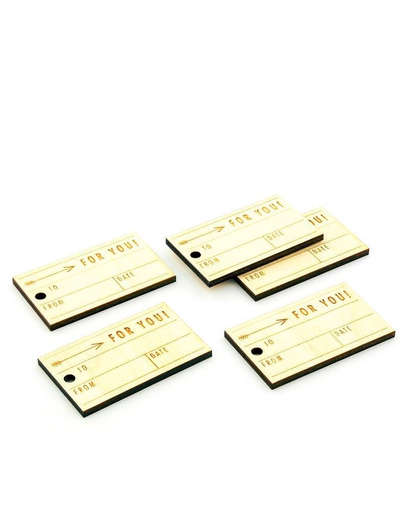 Oh Hello Friend For You Arrow Box Wooden Gift Tags (Set of 5), , large image number 0