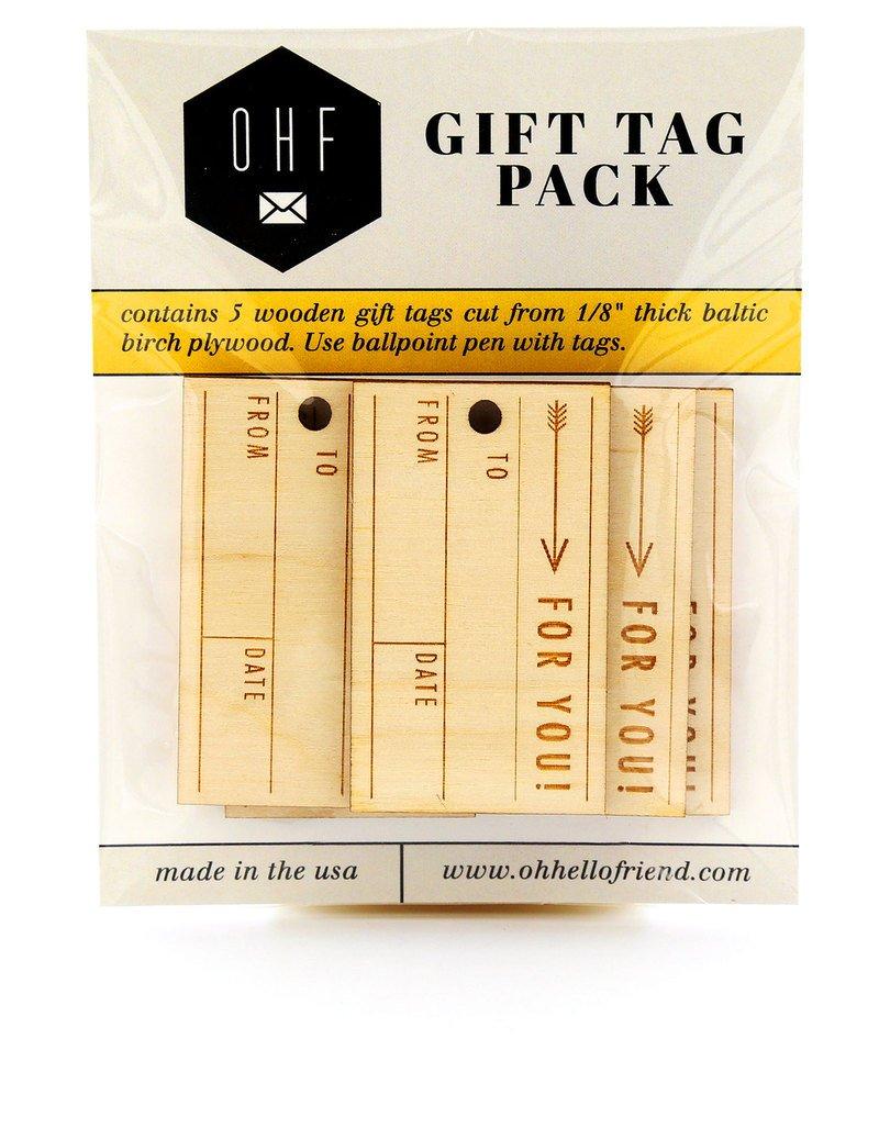 Oh Hello Friend For You Arrow Box Wooden Gift Tags (Set of 5), , large image number 1