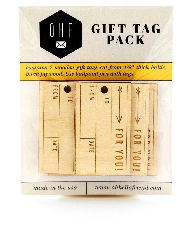 Oh Hello Friend For You Arrow Box Wooden Gift Tags (Set of 5), , large image number 2