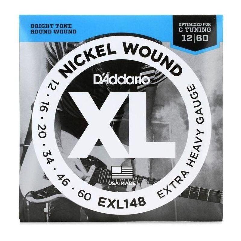D'Addario EXL148 Nickel Wound Extra Heavy Electric Strings - C Tunning - Gauge 12-60, , large image number 0