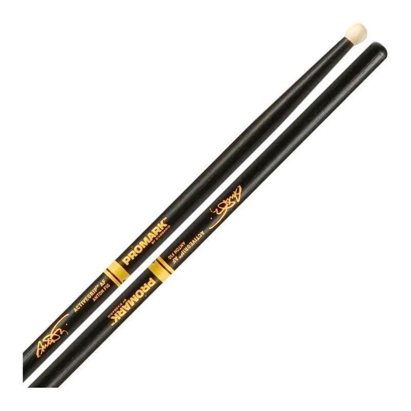 Promark Drumsticks Anton Fig ActiveGrip 595 Hickory Round Wood Tip, , large image number 0