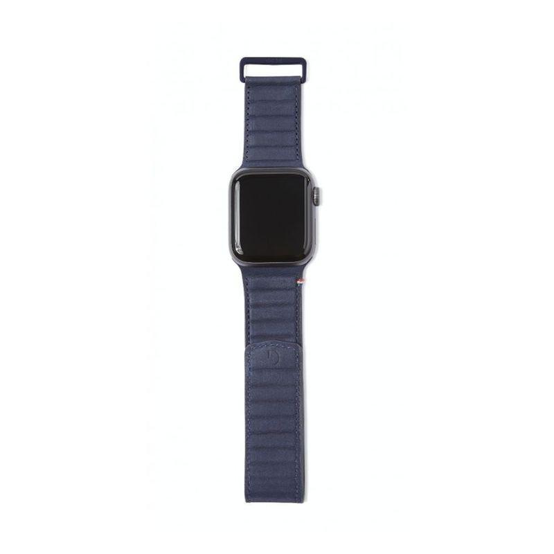 Decoded 40mm/38mm Leather Magnetic Traction Strap Blue for All Apple Watch (Compatible with Apple Watch 38/40/41mm), , large image number 0