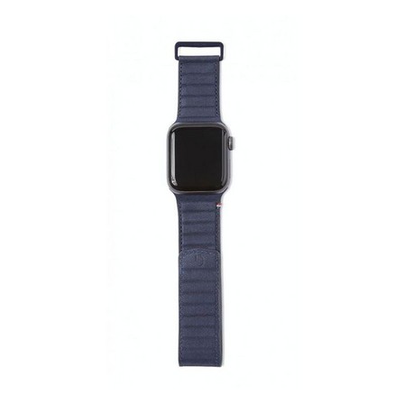 DECODED - Decoded 40mm/38mm Leather Magnetic Traction Strap Blue for All Apple Watch (Compatible with Apple Watch 38/40/41mm)