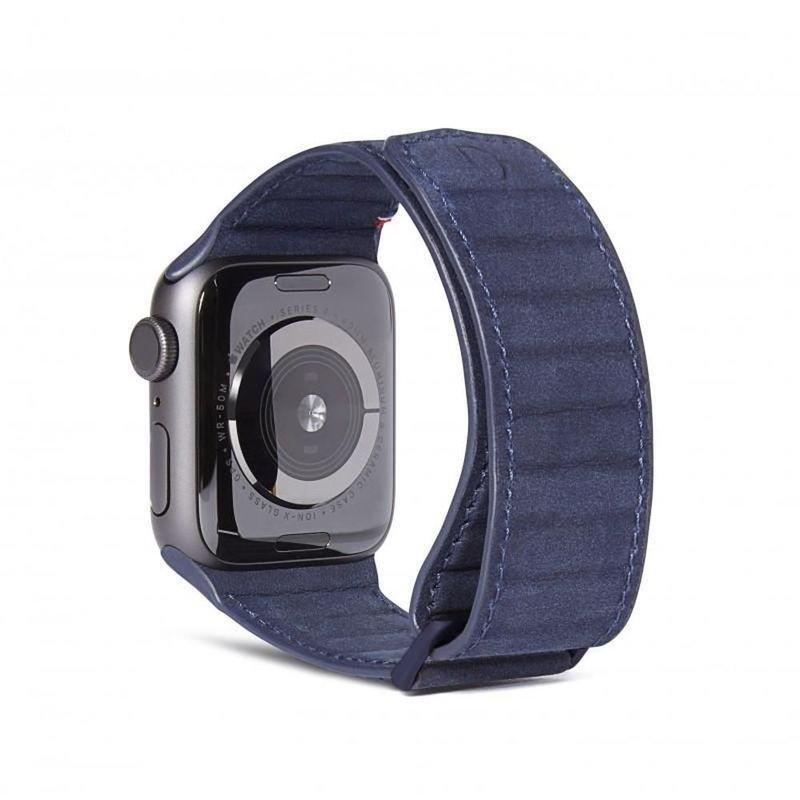 Decoded 40mm/38mm Leather Magnetic Traction Strap Blue for All Apple Watch (Compatible with Apple Watch 38/40/41mm), , large image number 1