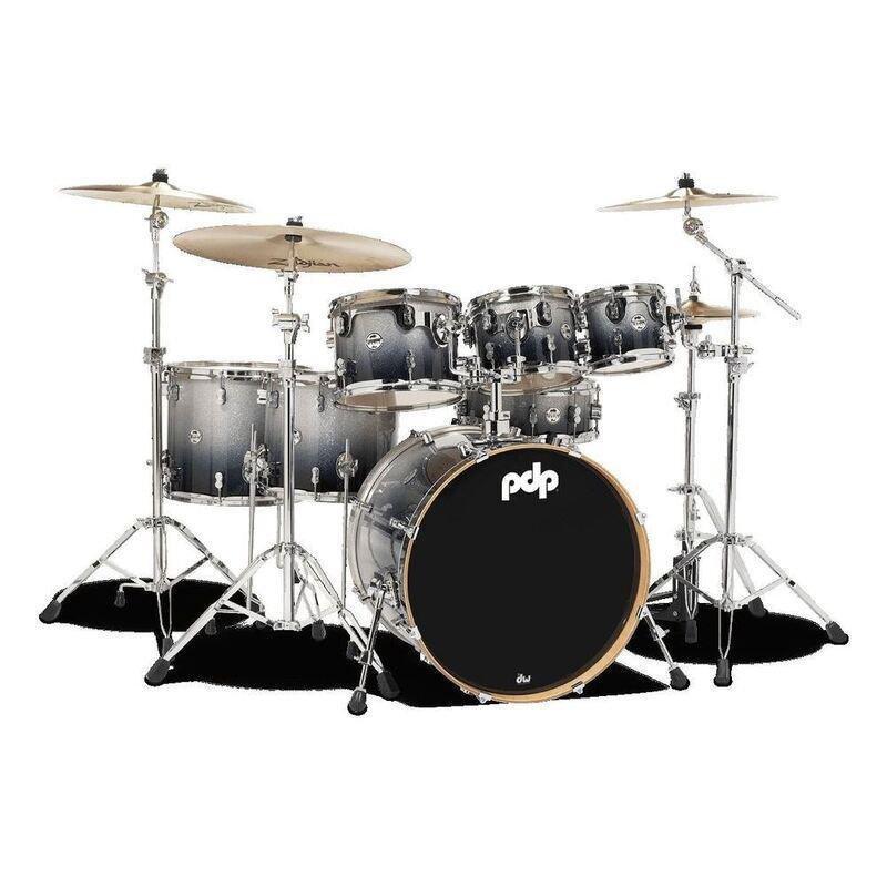 PDP Concept Maple 7-Piece Drum Shell Pack - Silver To Black (Without Cymbals), , large image number 0