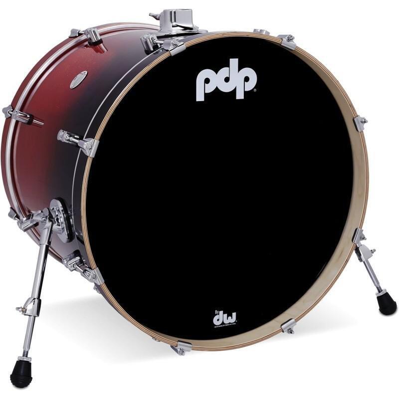 PDP Concept Maple Shell Pack - 5-piece - Red To Black Sparkle Fade (Without Cymbals), , large image number 3
