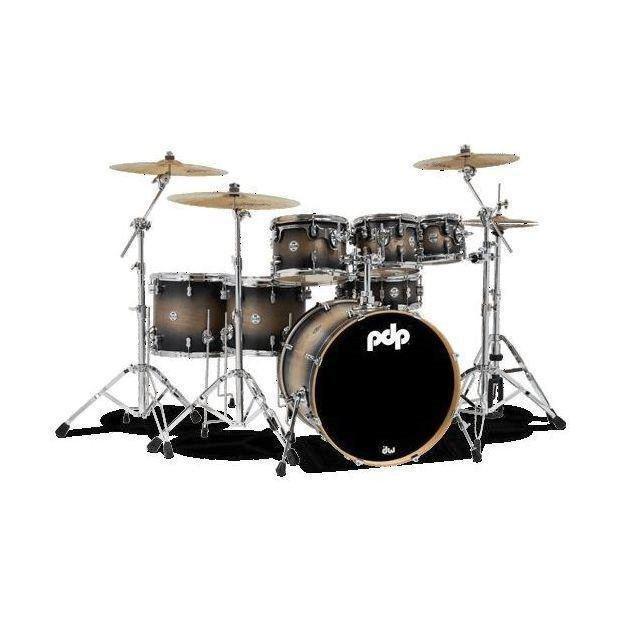 PDP Concept Maple 7-Piece Drum Shell Pack - Satin Charcoal Burst (Without Cymbals), , large image number 0