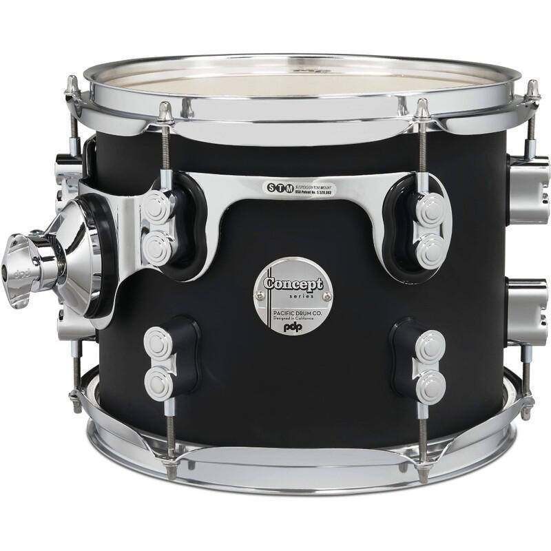 PDP Concept Maple 5-piece Shell Pack - Satin Black (Without Cymbals), , large image number 0