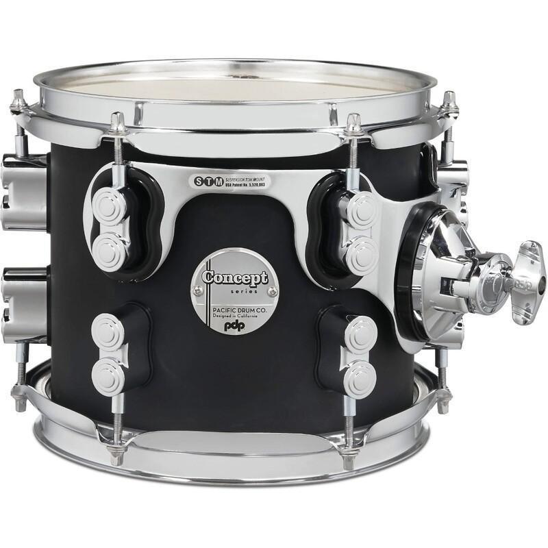 PDP Concept Maple 5-piece Shell Pack - Satin Black (Without Cymbals), , large image number 1
