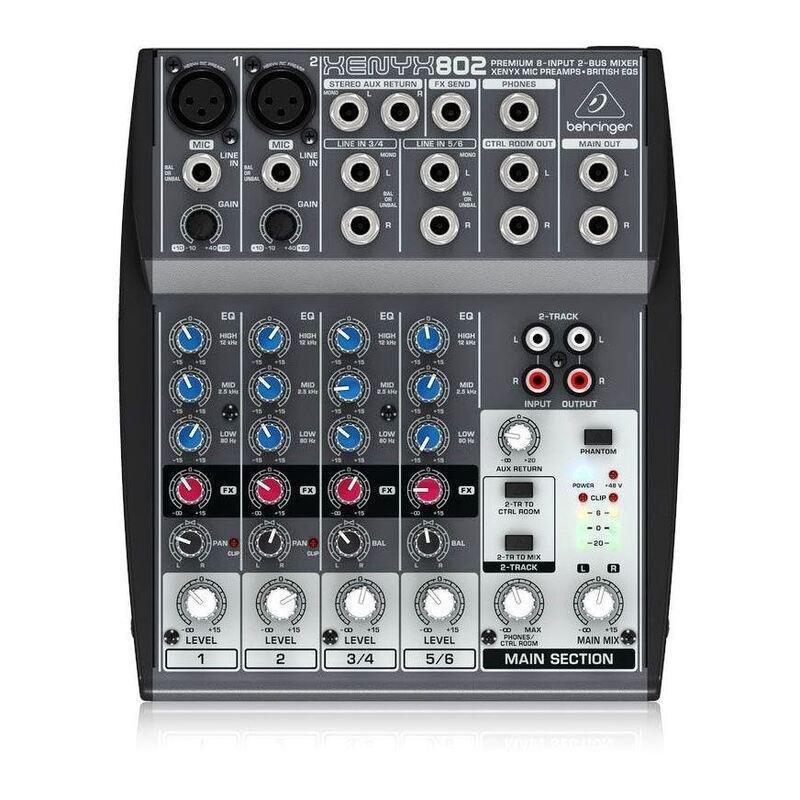 Behringer Premium 8-Input 2-Bus Mixer with XENYX Mic Preamps and British EQs, , large image number 0