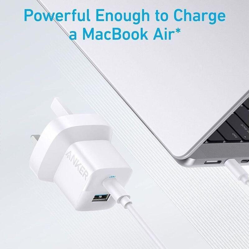 Anker 323 Charger 33W with 3ft USB-C To Lightning Cable - White, , large image number 2