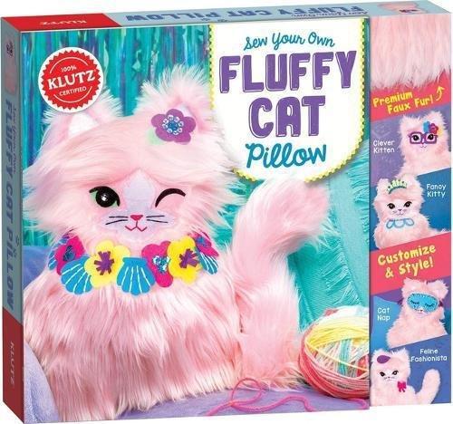 Sew Your Own Fluffy Cat Pillow | Klutz, , large image number 0