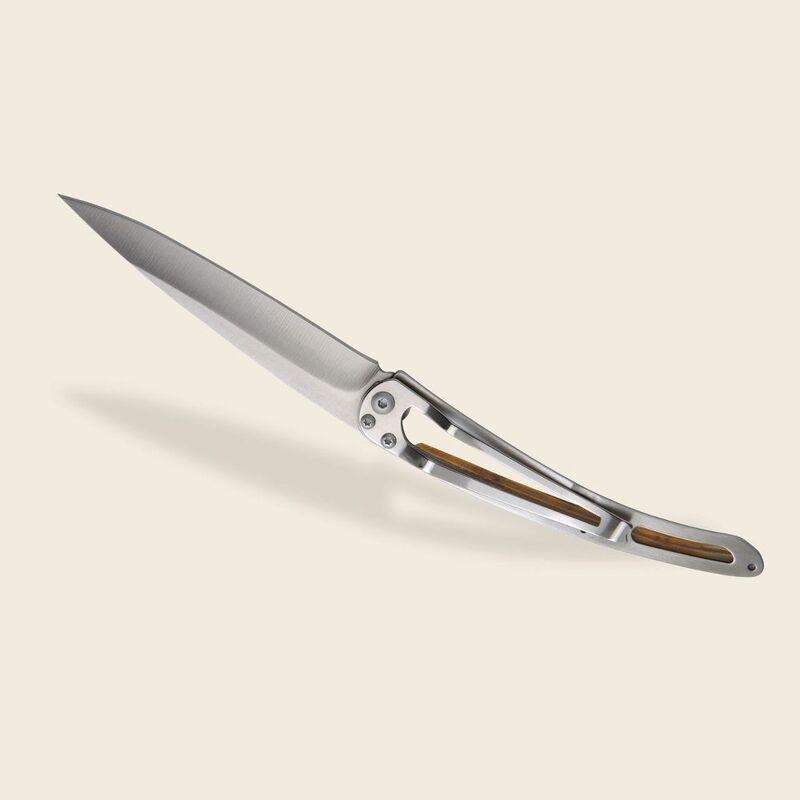 Deejo 37G Pocket Knife - Olive Wood/Terra Incognita (Grey), , large image number 4
