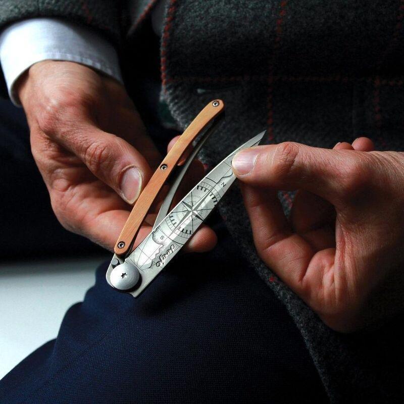 Deejo 37G Pocket Knife - Olive Wood/Terra Incognita (Grey), , large image number 5