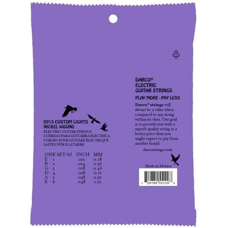Martin Darco Electric Guitar Strings Set - Custom Light - 0.11 - 0.48 - D915, , large image number 1