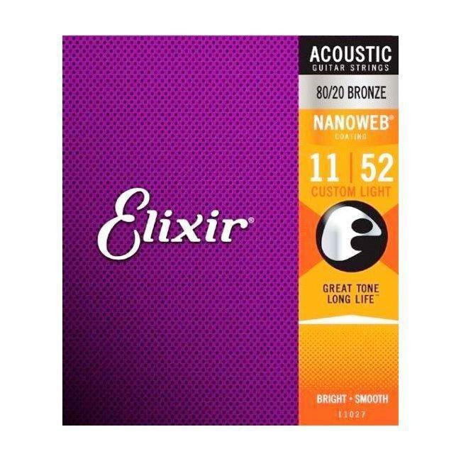 Elixir Nano Acoustic Guitar Strings 011 Set, , medium