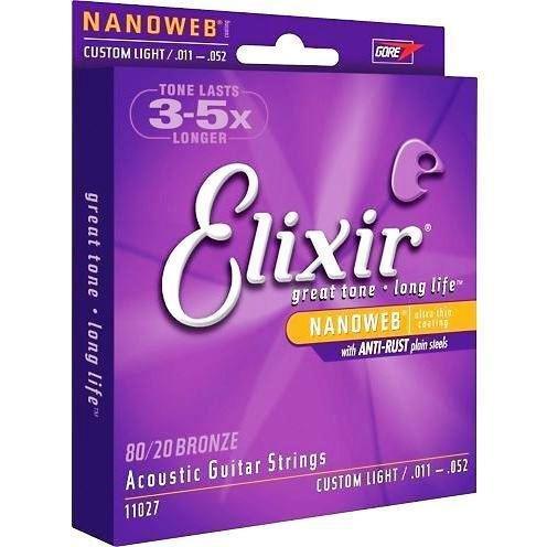 Elixir Nano Acoustic Guitar Strings 011 Set, , large image number 1