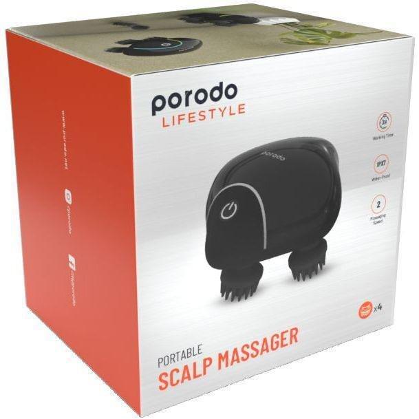 Porodo Lifestyle Portable Scalp Massager 1200mAh - Black, , large image number 3