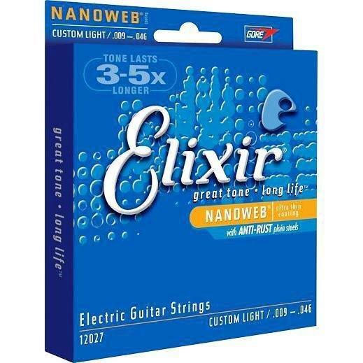 Elixir Electric Nickel Plated Steel 7 Guitar Strings with Opriweb - Super Light .009-.052, , large image number 1