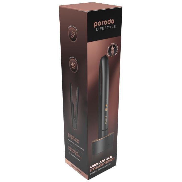 Porodo LifeStyle Wireless Rechargeable Hair Straightener - Black, , large image number 3