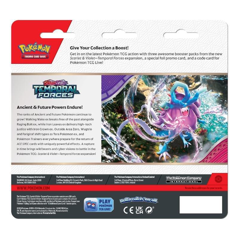 Pokemon TCG Scarlet & Violet 5 Temporal Forces 3 Pack Blister, , large image number 3