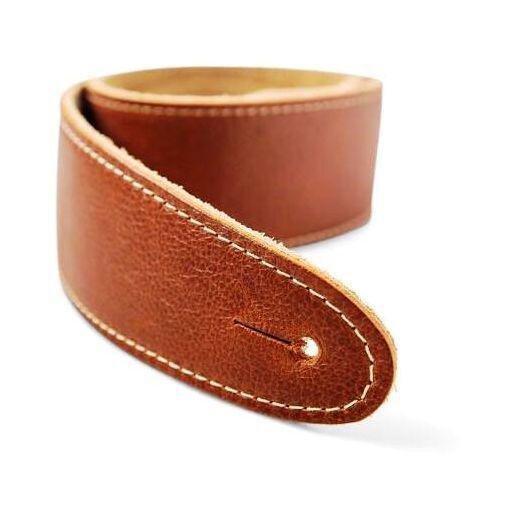 TAYLOR - Taylor Leather With Suede 2.5" Guitar Strap - Medium Brown