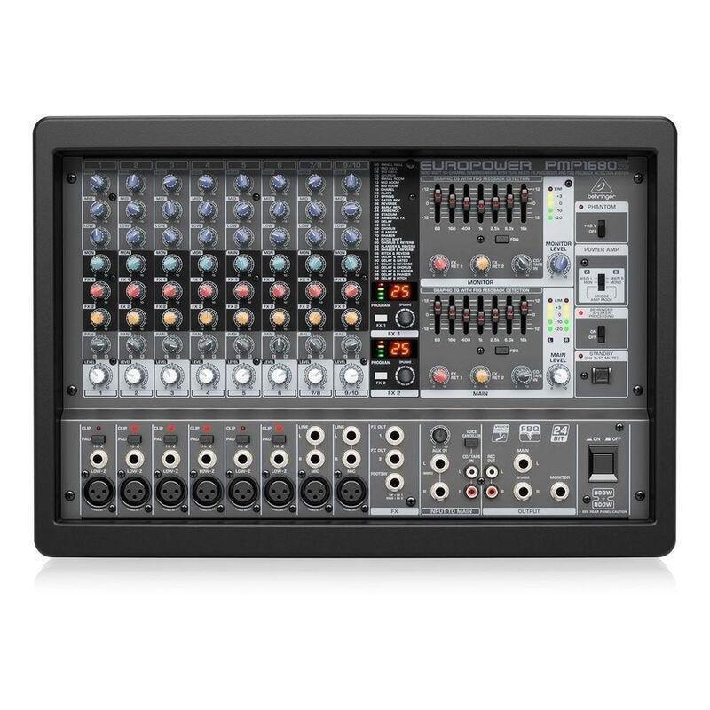 Behringer Europower PMP1680S 10-channel 1600W Powered Mixer, , large image number 0