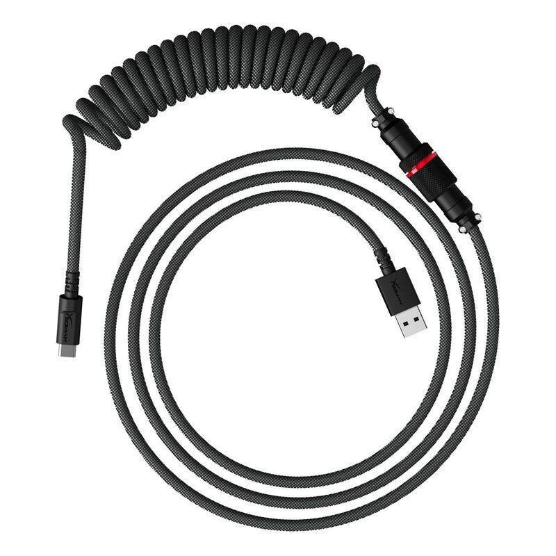 HyperX Coiled Cable - Gray/Black - 1.37m, , large image number 1