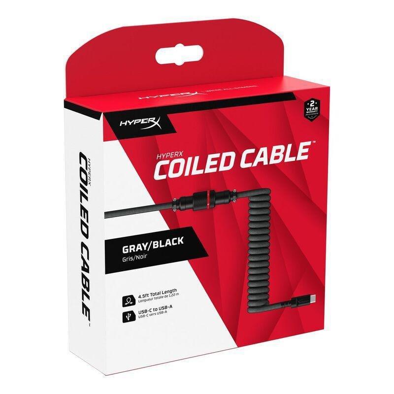 HyperX Coiled Cable - Gray/Black - 1.37m, , large image number 2