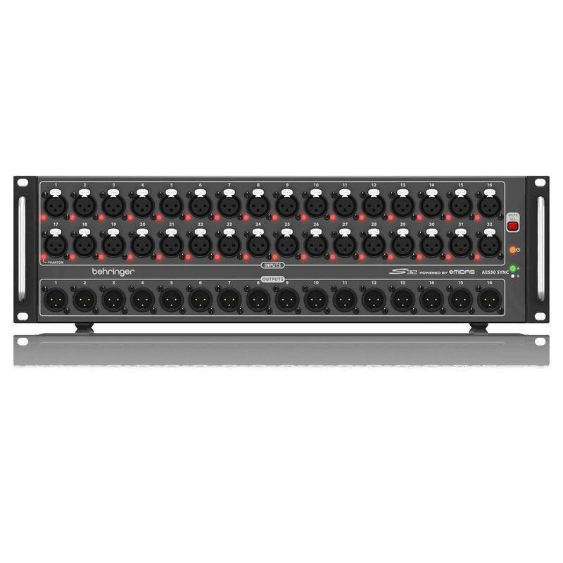 Behringer S32 32-channel Stage Box I/O Box with 32 Remote-Controllable Midas Preamps / 16 Outputs and AES50 Networking featuring Klark Teknik Super..., , large image number 0