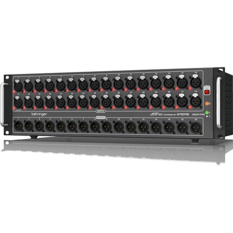 Behringer S32 32-channel Stage Box I/O Box with 32 Remote-Controllable Midas Preamps / 16 Outputs and AES50 Networking featuring Klark Teknik Super..., , large image number 2
