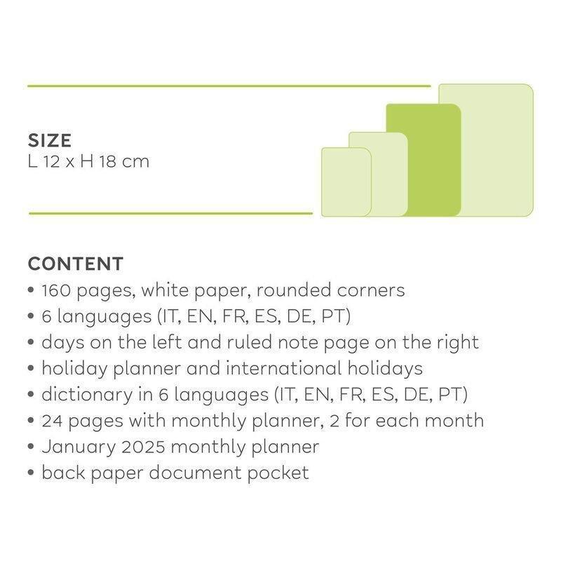 Legami 12-Month Diary - 2024 - Medium Weekly Diary with Notebook - Flowers, , large image number 2