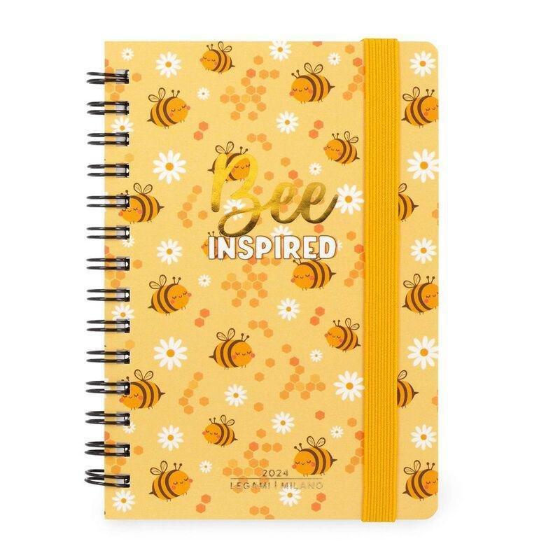 Legami 12-Month Diary - 2024 -Small Weekly Spiral Bound Diary - Bee, , large image number 0