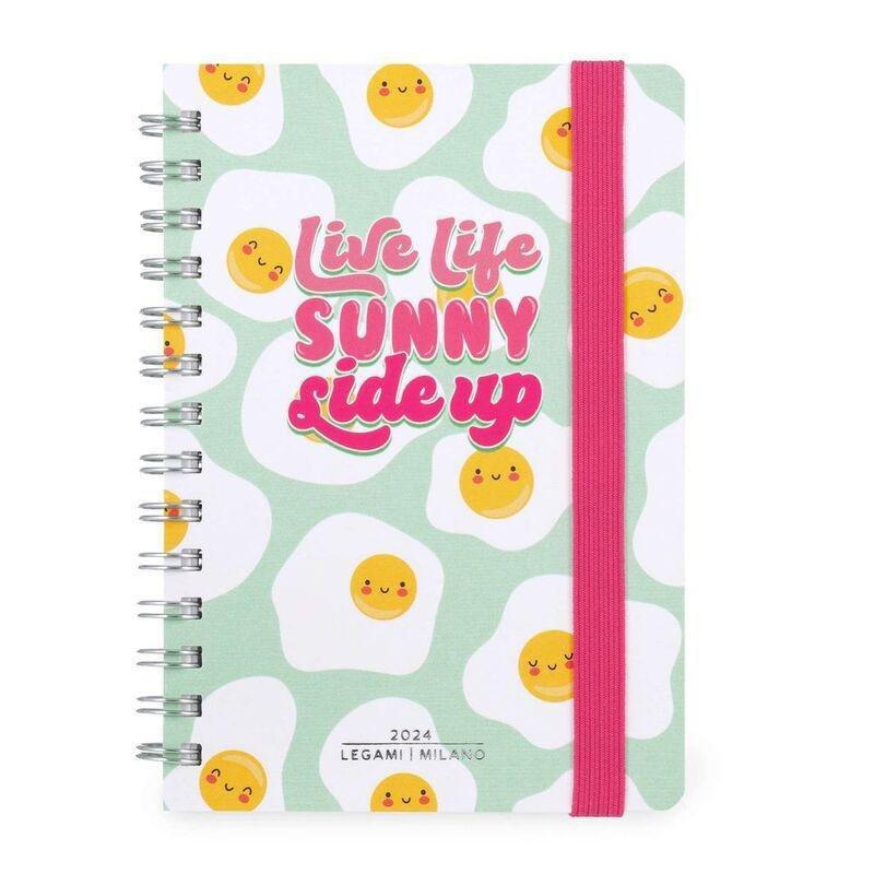 Legami 12-Month Diary - 2024 -Small Weekly Spiral Bound Diary - Egg, , large image number 0
