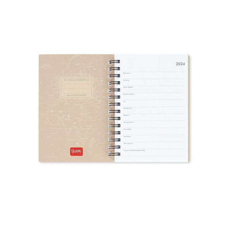 Legami 12-Month Diary - 2024 -Small Weekly Spiral Bound Diary - Travel, , large image number 2