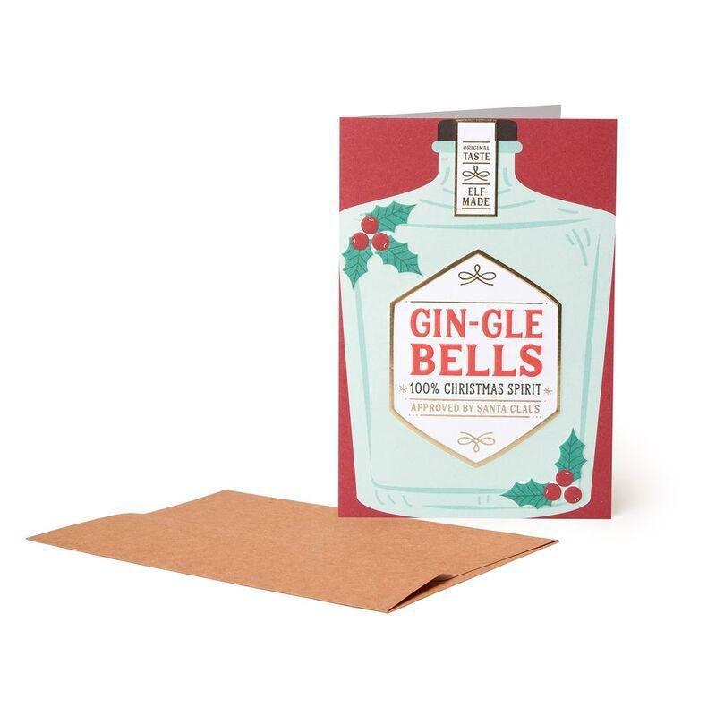 Legami Large Greeting Card (11.5 x 17cm) - Gin-Gle Bells, , large image number 0